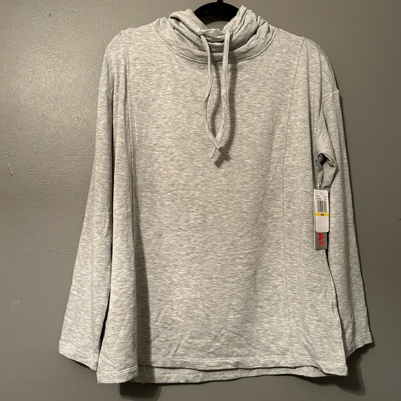 NWT 32 Degrees Heat Grey Sz Medium Mock Neck SOFT Tunic Top Blouse! - Picture 1 of 12